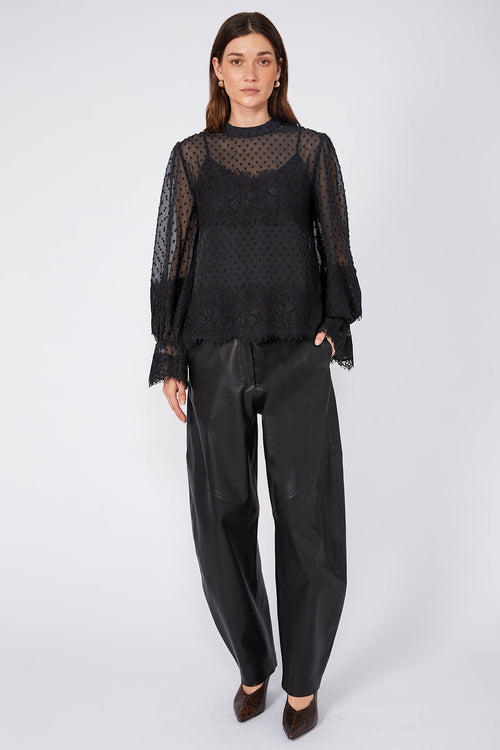 embellished top / black
