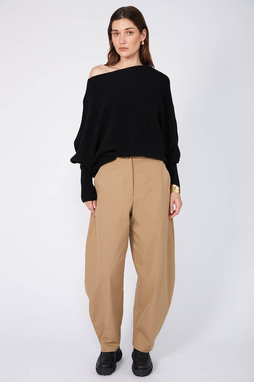 encased full length pant / camel