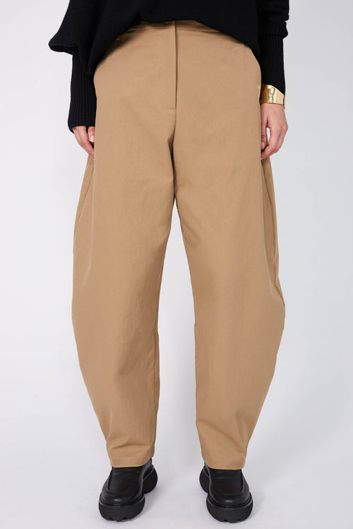encased full length pant / camel