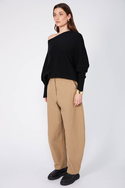 encased full length pant / camel