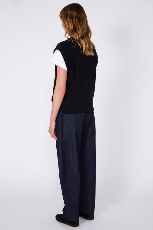 encased full length pant / dark indigo