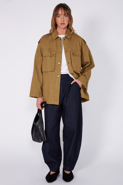 encased full length pant / dark indigo
