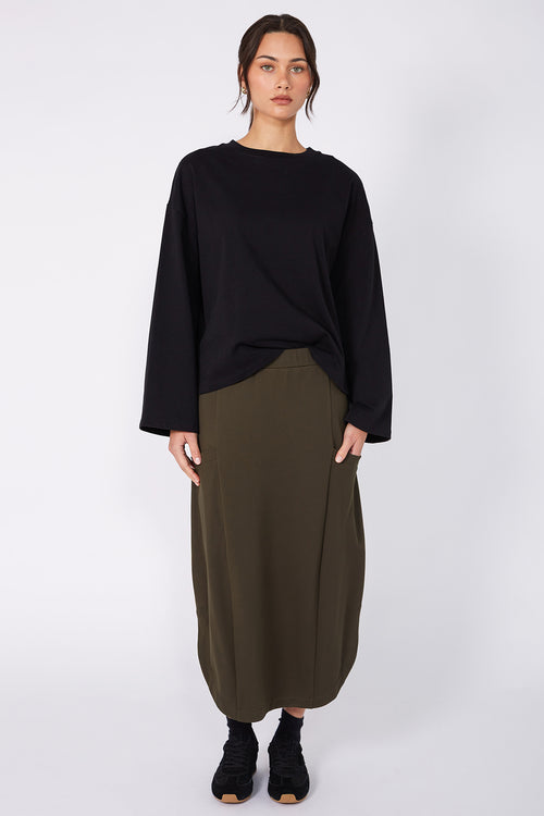 encase skirt / khaki