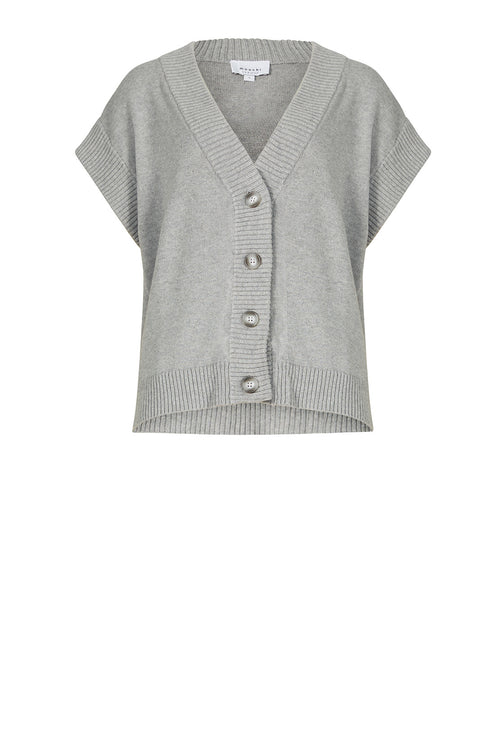 expect button vest / grey marle
