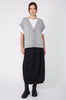 expect button vest / grey marle