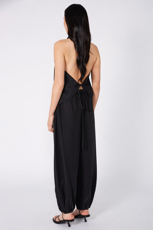 filament scarf top / black
