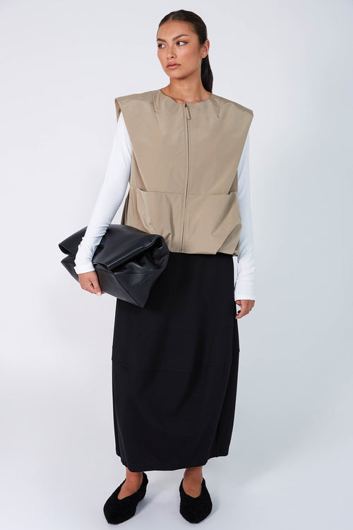 finish vest / pumice camel