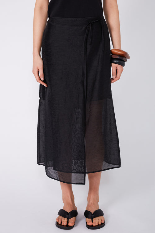 flint midi skirt / black