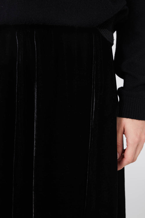 flute skirt / black velvet