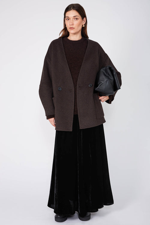 flute skirt / black velvet