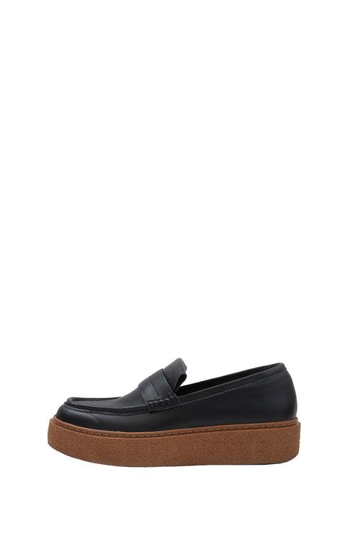 fold loafer kick / black|tan