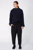 forgo rib sweater / navy blue