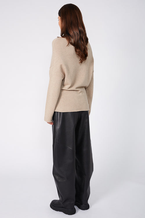 form sweater / natural marle