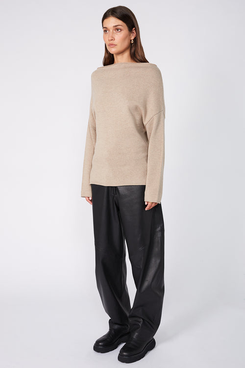 form sweater / natural marle