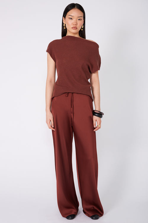 avoid vest sweater / terracotta
