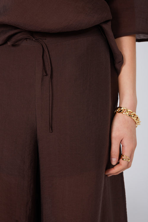 frame wide pant / carob brown