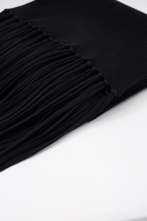 fringe cape / black