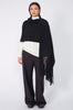 fringe cape / black