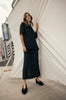 fringy skirt / black