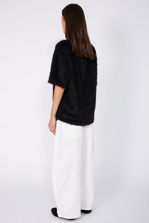 fringy tee / black