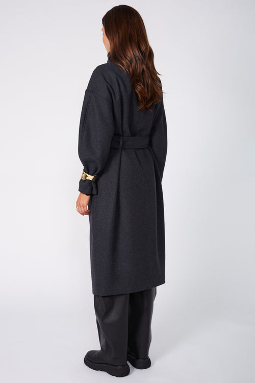 funnel coat / dark charcoal marle