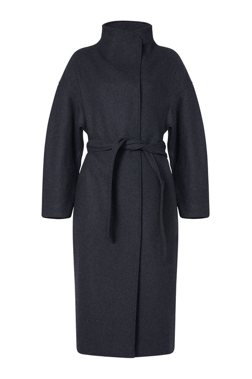 funnel coat / dark charcoal marle