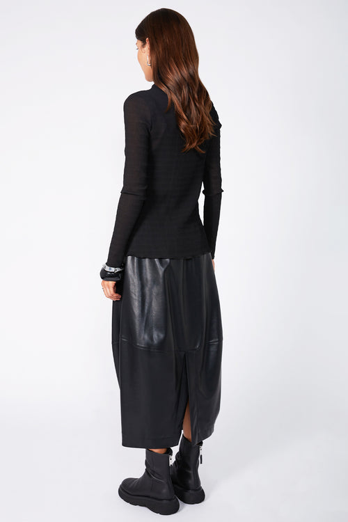 funnel pleat skin / black