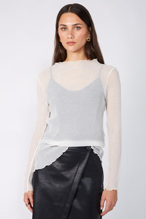 funnel pleat skin / ivory