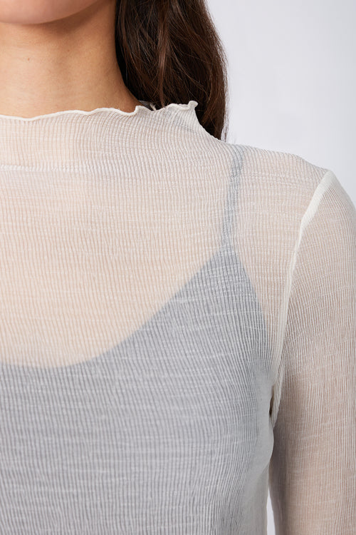 funnel pleat skin / ivory