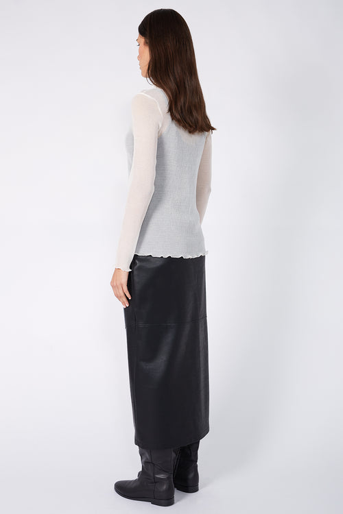 funnel pleat skin / ivory