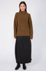 funnel sweater / toffee marle