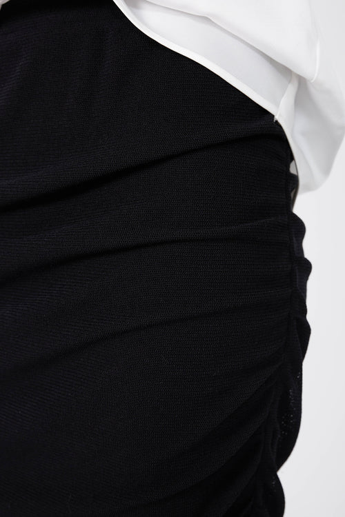 gathering skirt / black