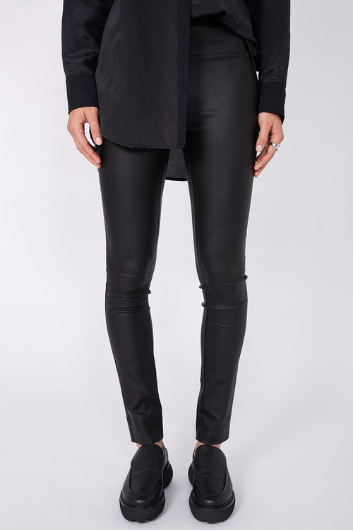 glossy pant / black