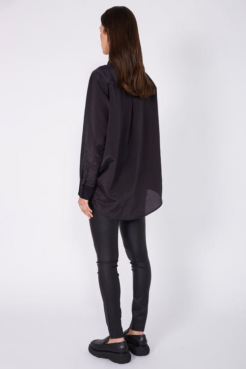 glossy pant / black