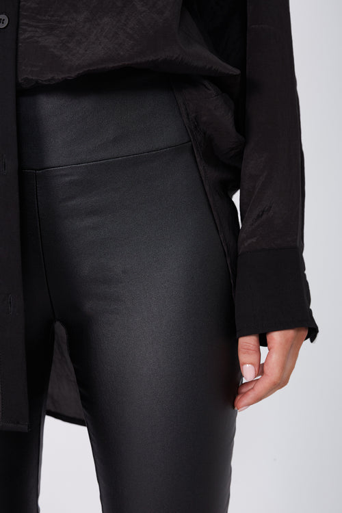 glossy pant / black