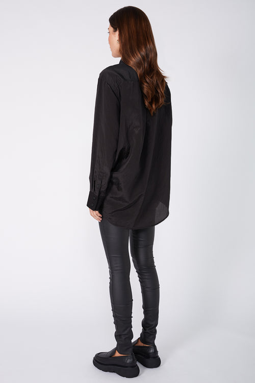 glossy pant / black