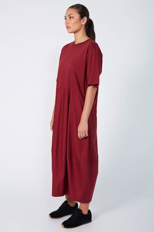 headspin dress / burgundy