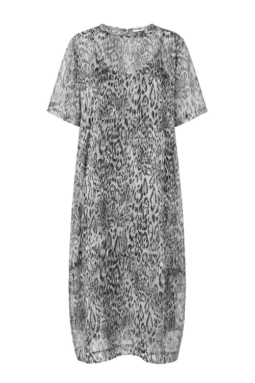 headspin dress / silver wilderness print