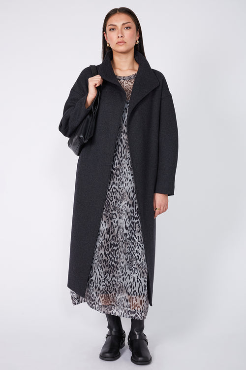 headspin dress / silver wilderness print