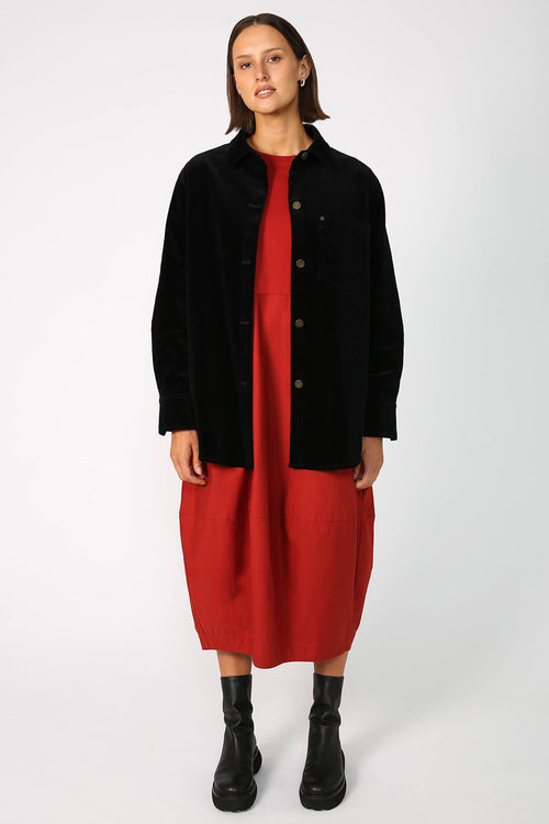 headspin longsleeve dress / burnt ochre
