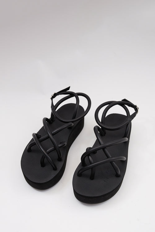 incline sandal / black