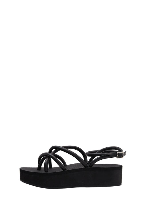 incline sandal / black