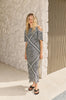 informed dress / ivory|black