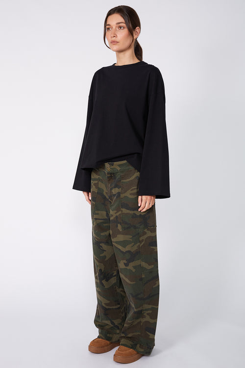 inquiry jean / khaki camo denim