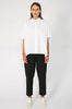 shirr shirt / white