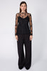 lace mesh boat skin / black