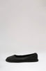 leather ballet flat / black
