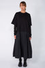 lineated dress / black
