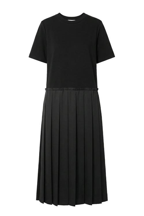 lineated dress / black