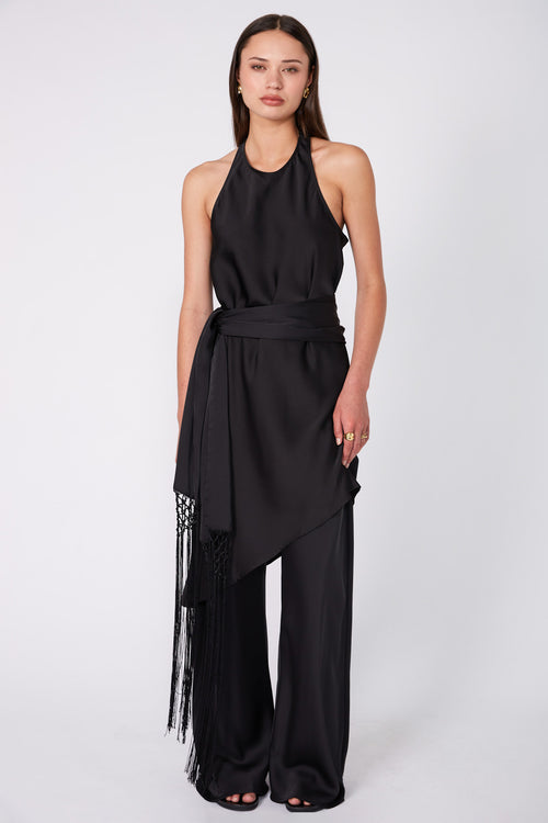 liquid tunic / black